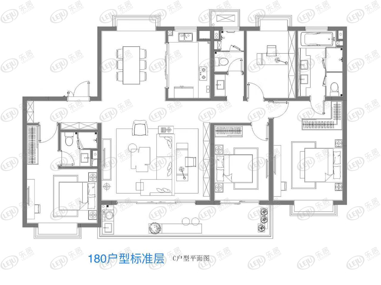 180平米户型