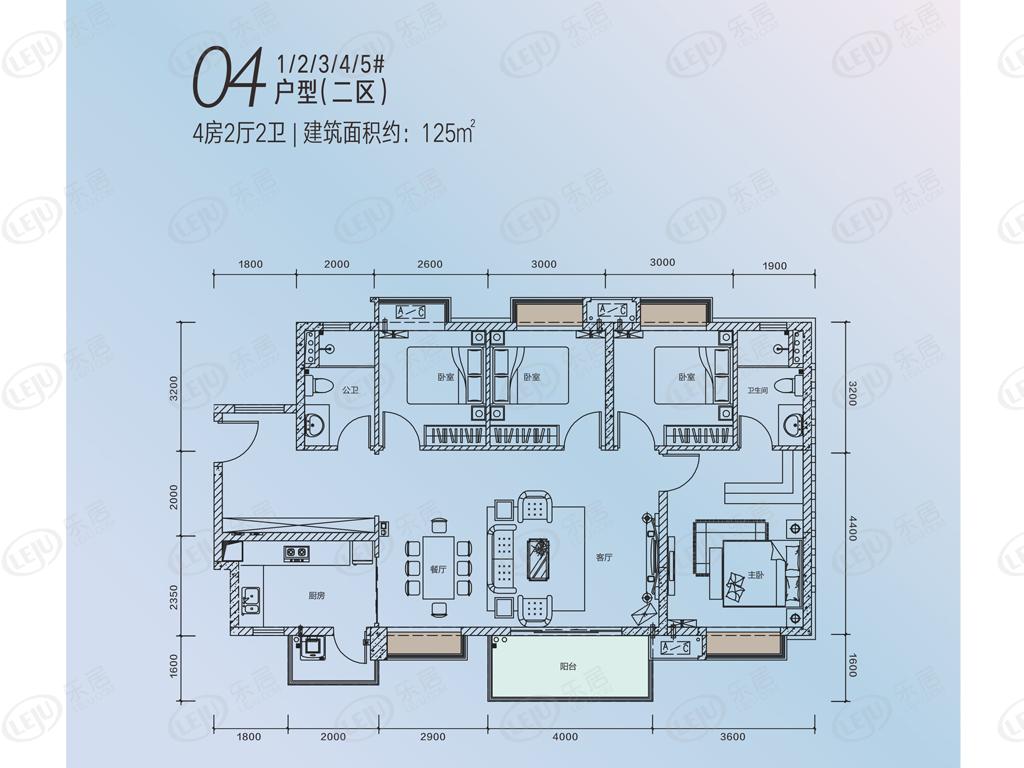 奥园观澜誉峰04户型户型图