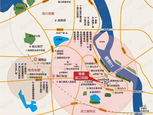 粤泰·滨江花园位置交通图