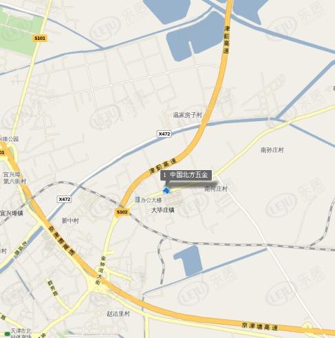 中国北方五金城位置交通图