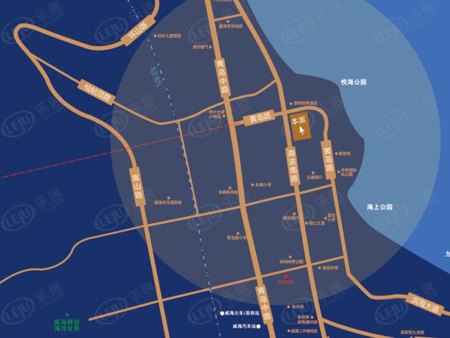 迪尚悦海名居位置交通图