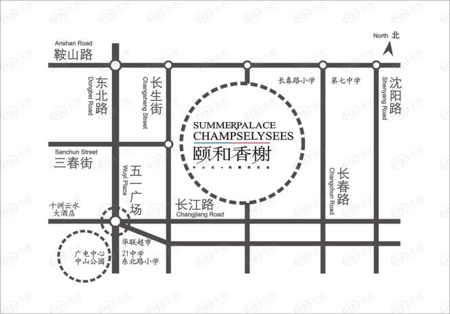 颐和香榭位置交通图