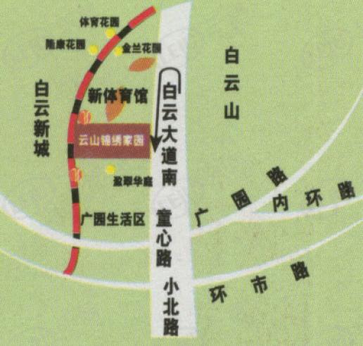 云山锦绣家园位置交通图