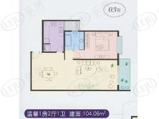 南林公寓房型: 一房;  面积段: 104 －104 平方米;
户型图