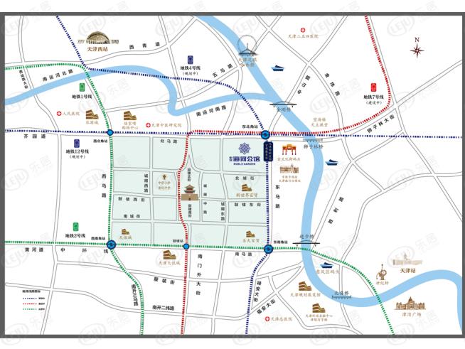 中交海河公馆位置交通图