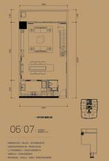 中洲·中央公寓E-CLASS06-07单位复式1层户型图