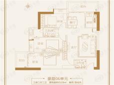 淘金半山豪庭109㎡三房两厅两卫06单元户型图
