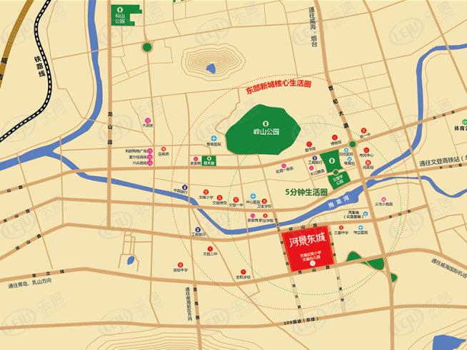 绿扬·河景东城位置交通图