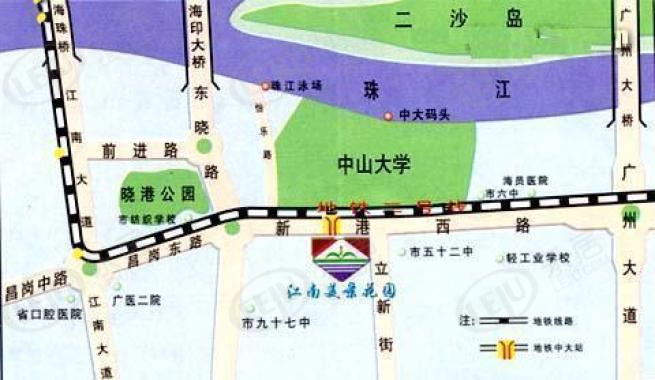 江南美景花园位置交通图