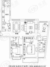 盛大金磐公寓房型: 三房;  面积段: 190 －210 平方米;
户型图