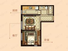 中海学府公馆公寓标准层53平米户型户型图