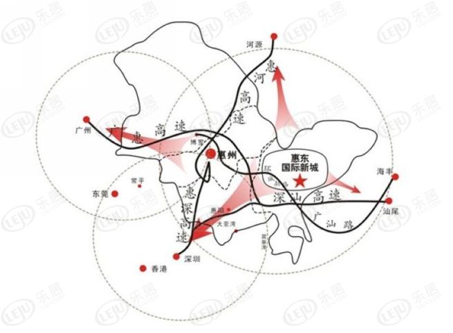 惠东国际新城位置交通图