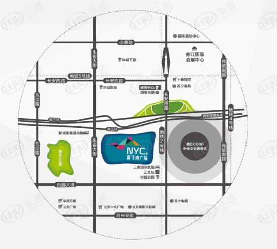 南飞鸿广场位置交通图