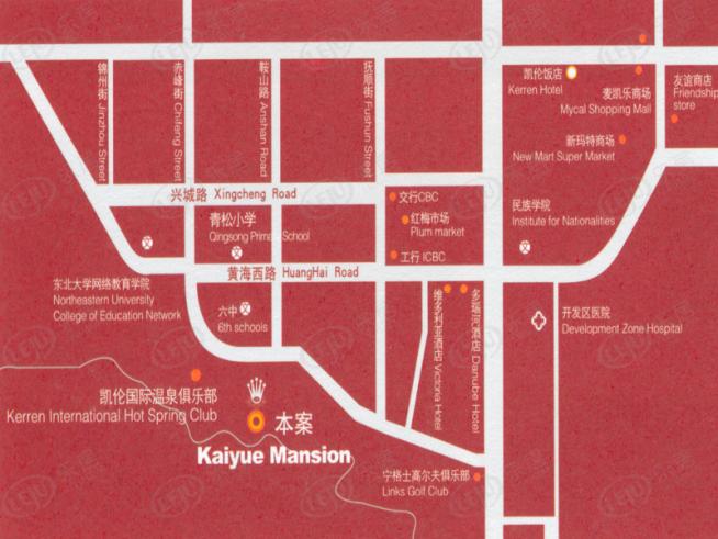 凯悦公寓位置交通图