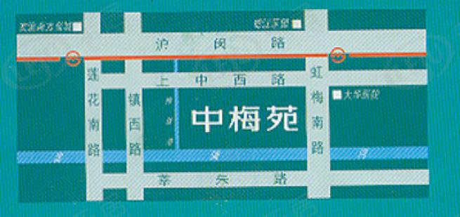 中梅苑二期位置交通图
