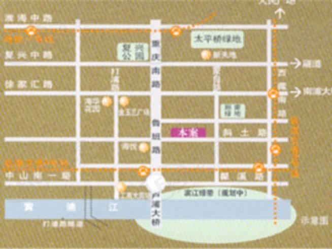 桃源兴城苑(二期)东块位置交通图