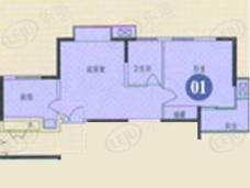 凯润金城房型: 一房;  面积段: 75 －77 平方米;
户型图