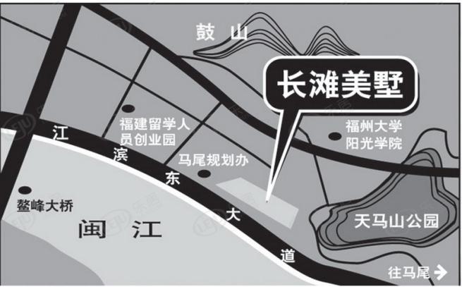 阳江瑞景一期（长滩美墅1期）位置交通图
