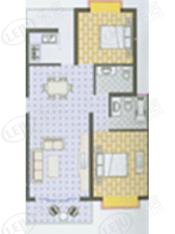 沁春园三村房型: 二房;  面积段: 92 －108 平方米;
户型图