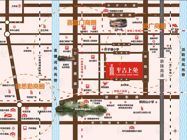 平吉上苑位置交通图