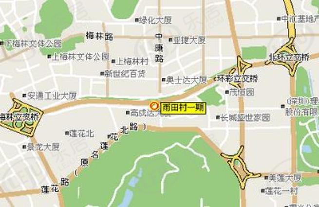 雨田村一期位置交通图