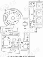 盛大金磐公寓房型: 三房;  面积段: 190 －210 平方米;
户型图