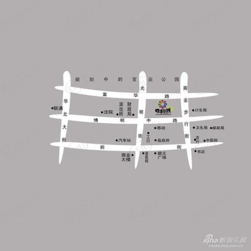 四季花城位置交通图