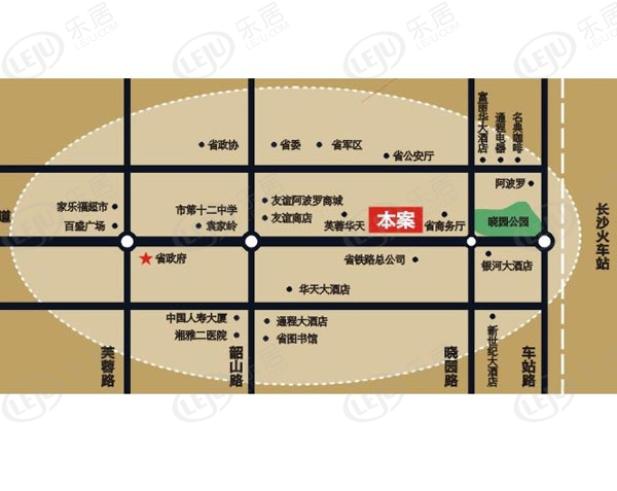 人瑞潇湘国际位置交通图